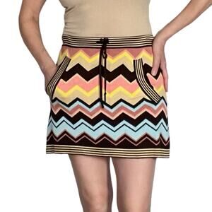 Y2K Missoni x Target Chevron Knit Mini Skirt Small (M Fit) Vintage